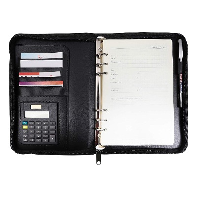 Agenda personal de cuero sintetico